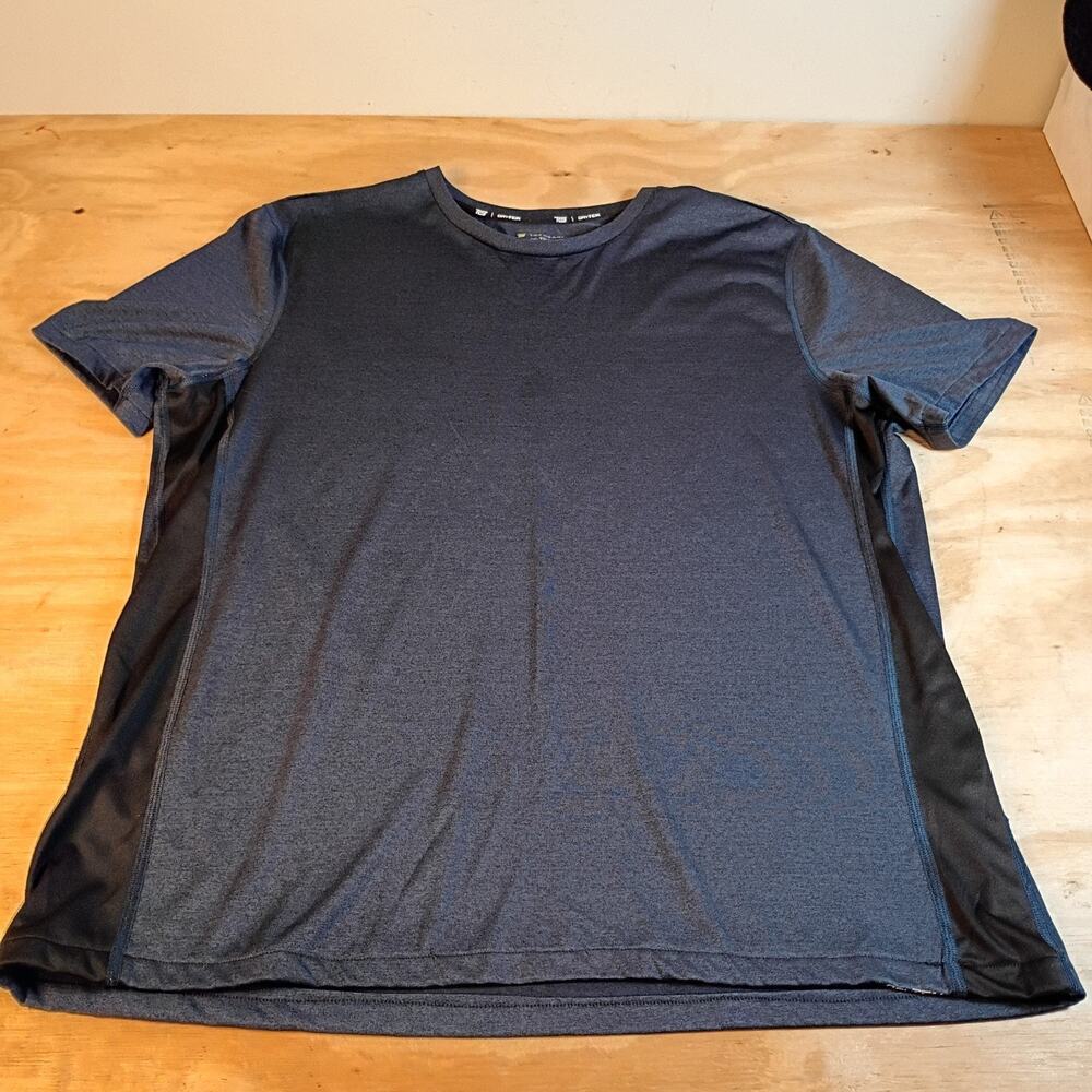 Tek Gear Mens T-Shirt XL Tall XLT Drytek Midnight Blue Black Heather Activewear